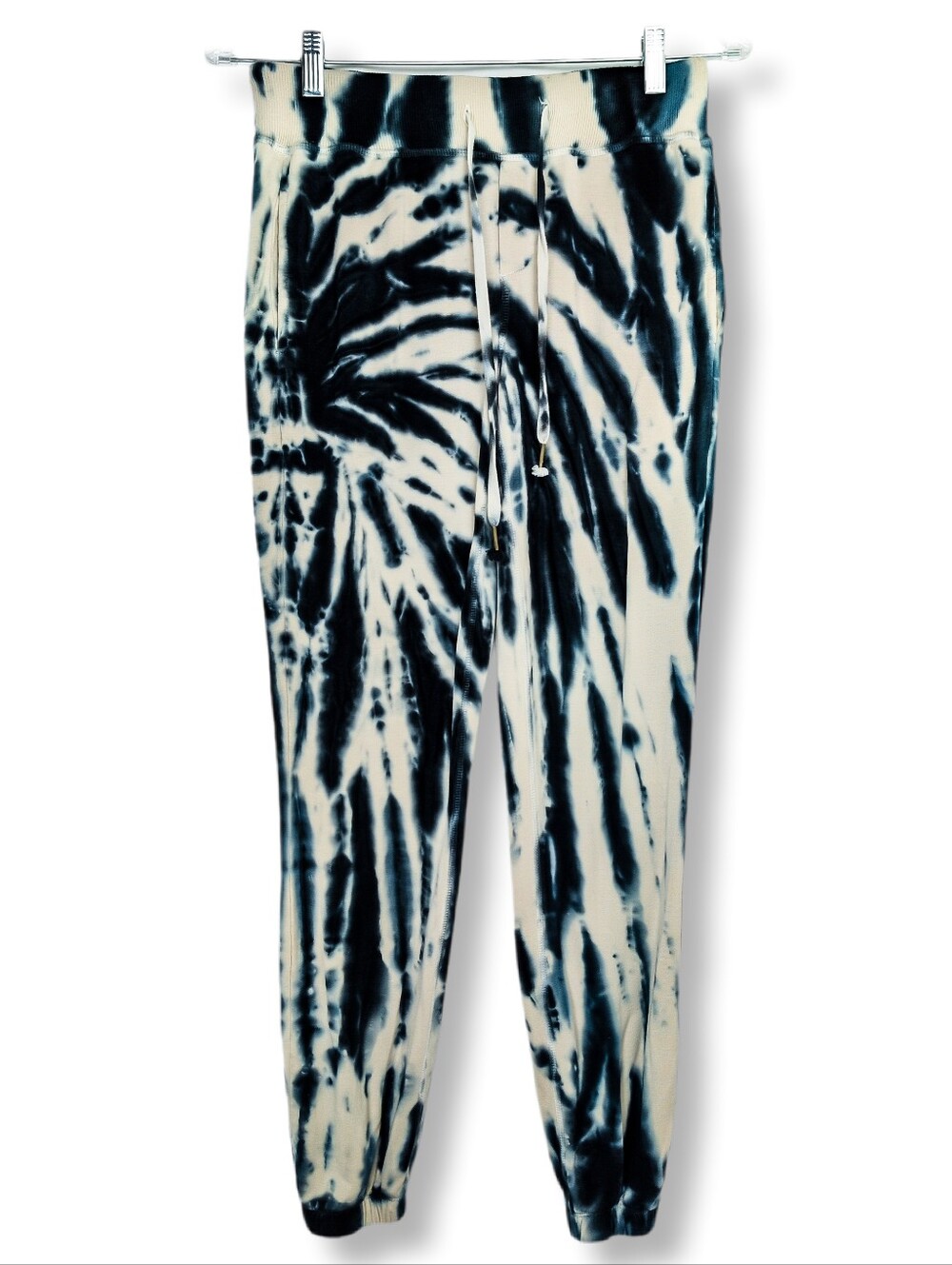 Young Fabulous & Broke Tie Dye Joggers XS Navy Blue Off White